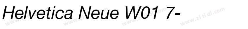 Helvetica Neue W01 7字体转换